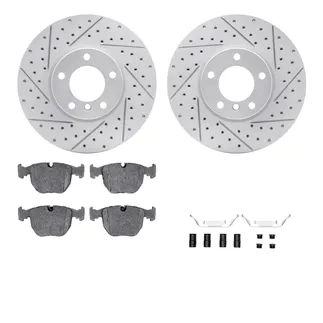 R1 Concepts WBUH1-31028 Brake Rotors - Carbon Coated - D/S W/ Optimum Oe Pads & Hdw